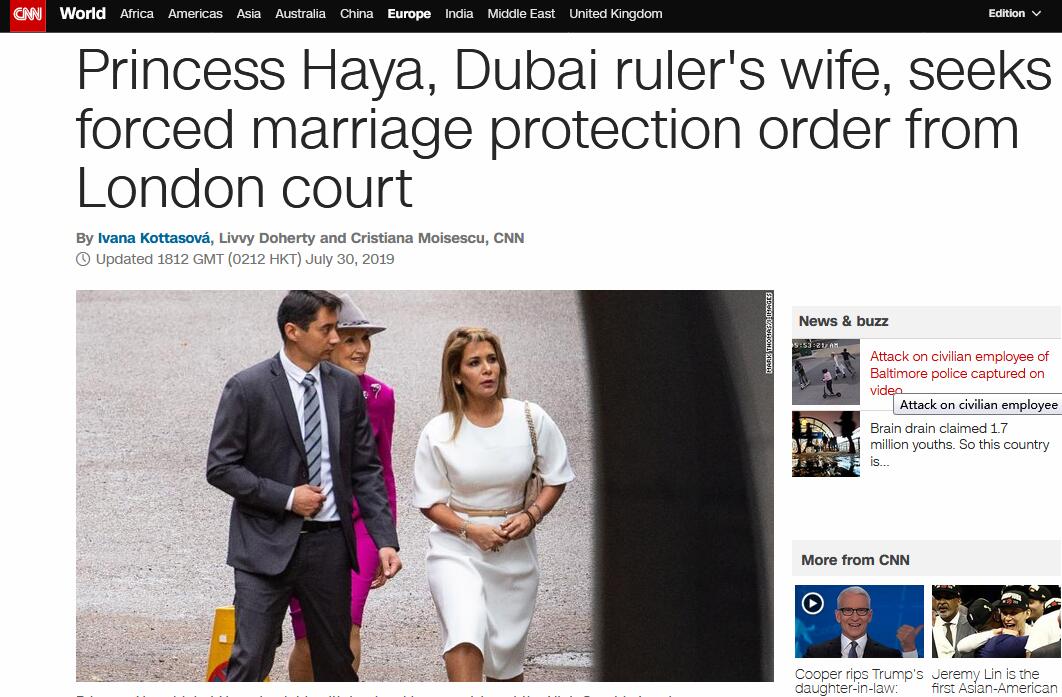 CNN报道截图