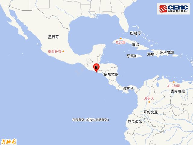 萨尔瓦多附近海域发生58级地震