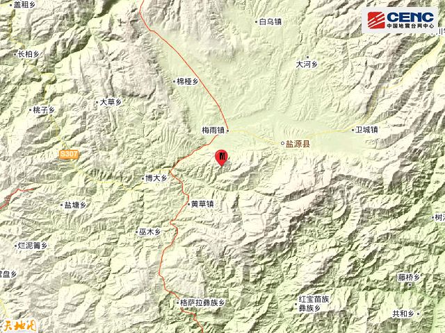 四川凉山州盐源县发生30级地震