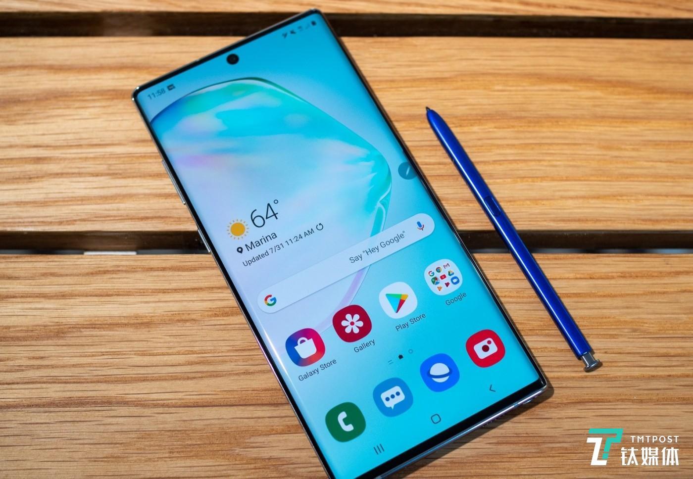 一大一小两款三星galaxynote10支持5gspen成魔法棒