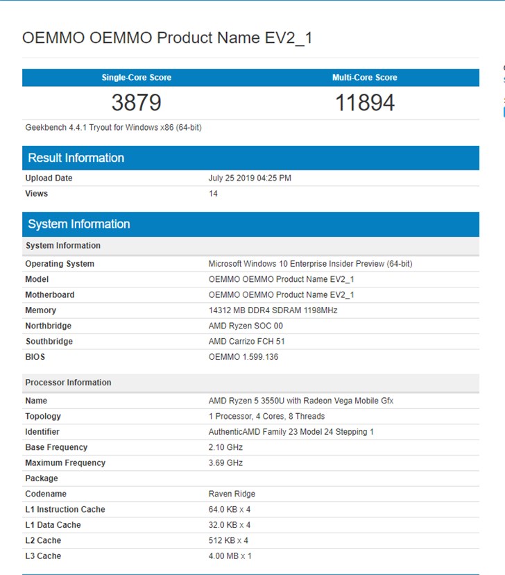 AMD R5 3550U CPU Vega 9 amd-r5-3550u-cpu-vega-9