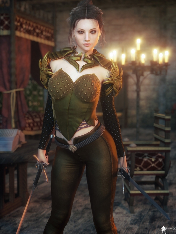 魔幻风美女人物原画赏 法国画师完美展示盔甲清凉属性高