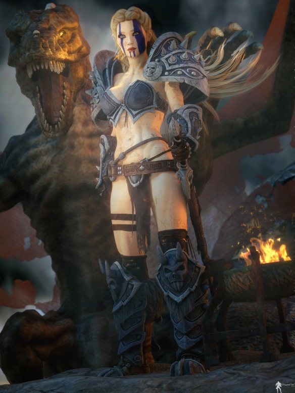 魔幻风美女人物原画赏 法国画师完美展示盔甲清凉属性高