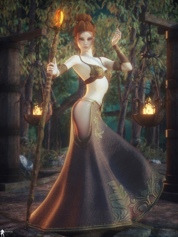 魔幻风美女人物原画第二弹 清凉装备展示小姐姐火辣身材