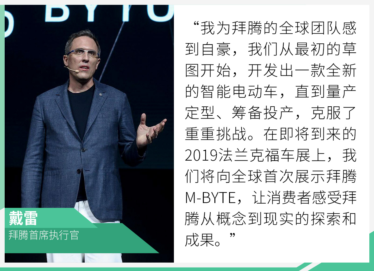 拜腾M-Byte量产版法兰克福车展亮相