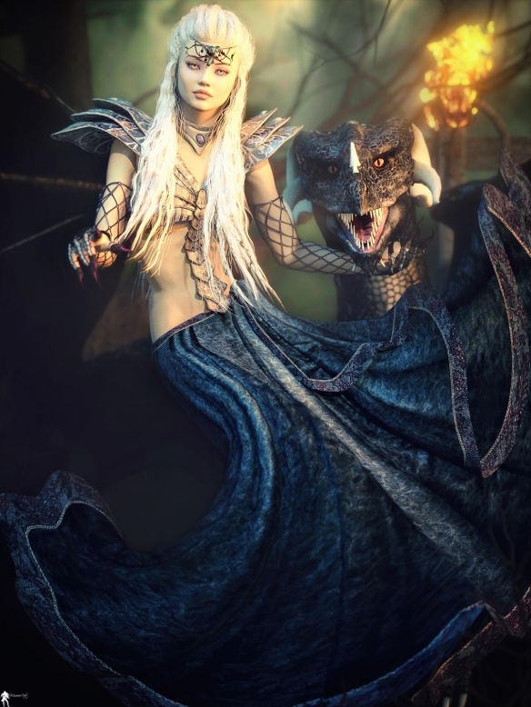 魔幻风美女人物原画法国画师lamuserieantoine作品第三弹