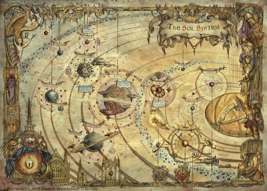 大触用水彩画游戏影视地图 描绘八方旅人,魔戒世界