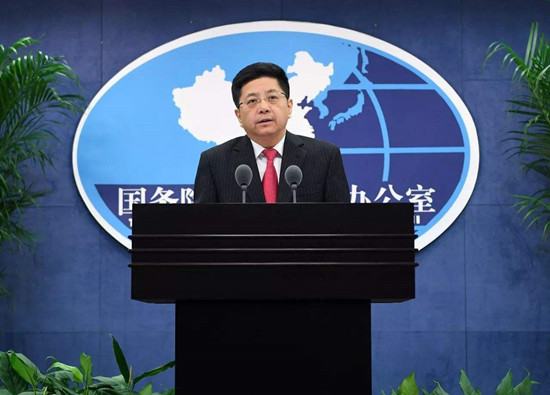 圖為國臺辦發(fā)言人馬曉光