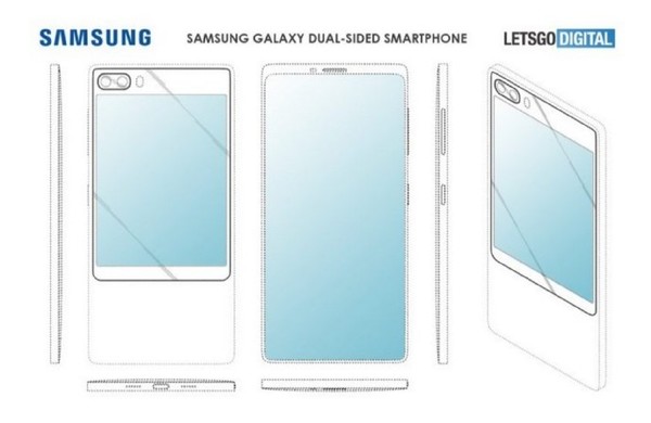 三星双面屏手机的专利图曝光 2/3后置屏幕+后置双摄