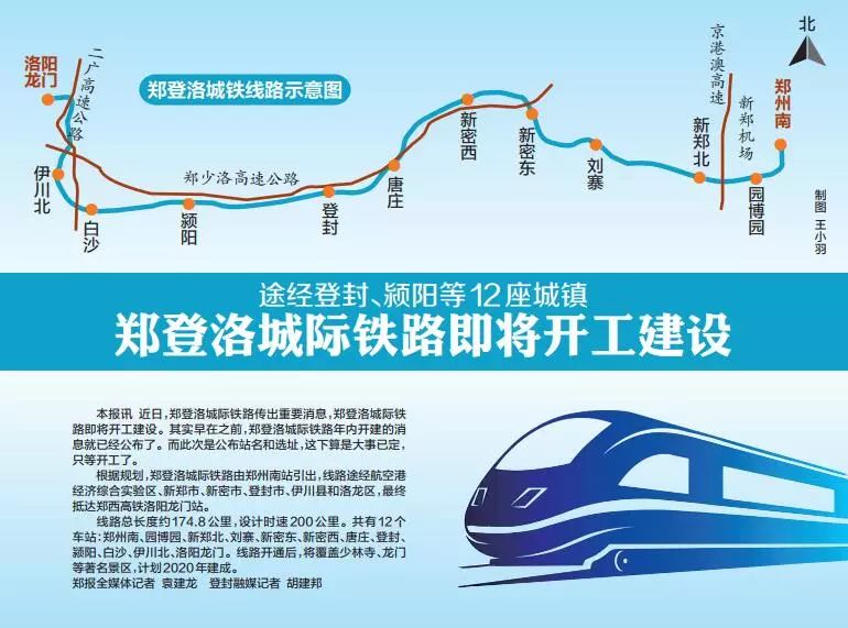 最新!郑登洛城际铁路传出重要消息!将影响这些区域!