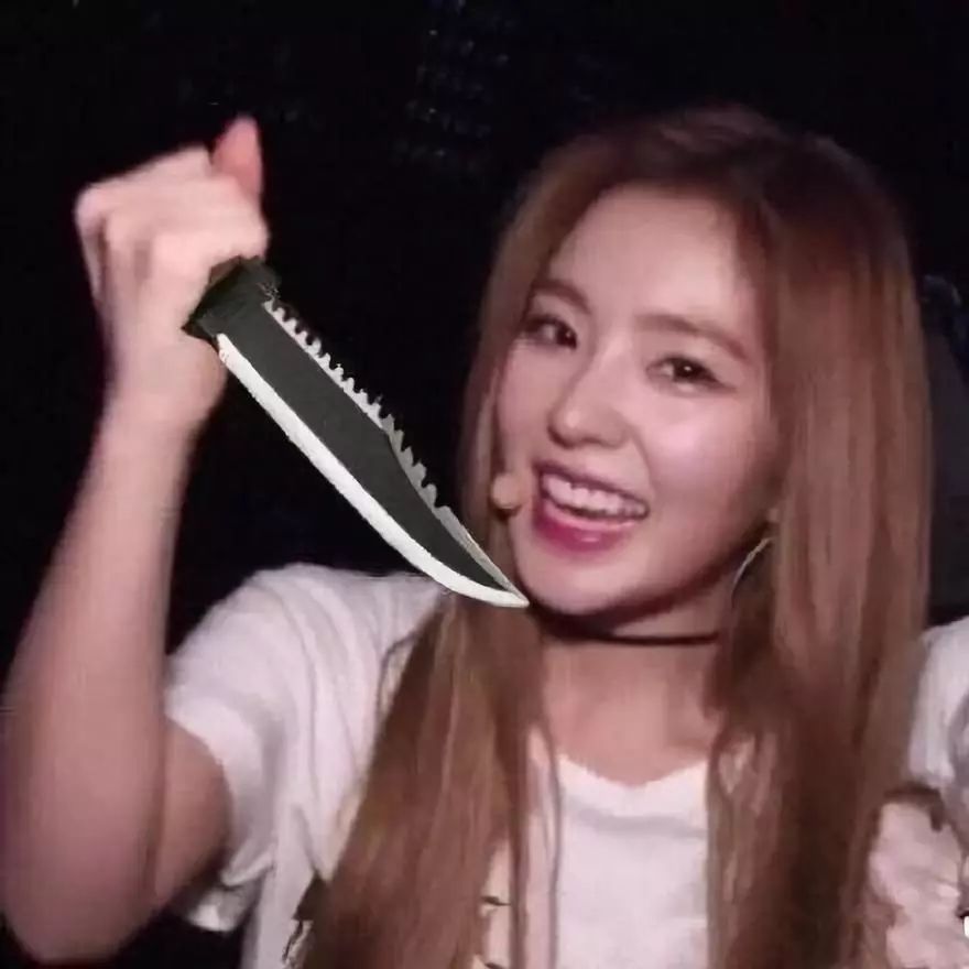 笑死我了爱豆拿刀表情包是内心写照吗