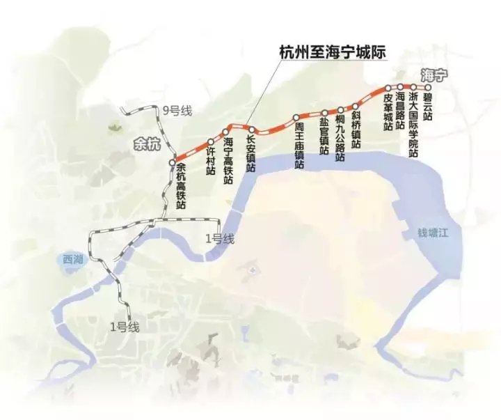 杭州至海宁地铁线路图图片