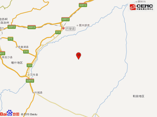 新疆喀什地区巴楚县发生45级地震