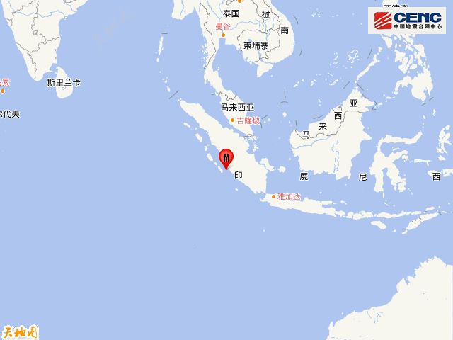 印尼苏门答腊岛南部海域发生5.6级地震