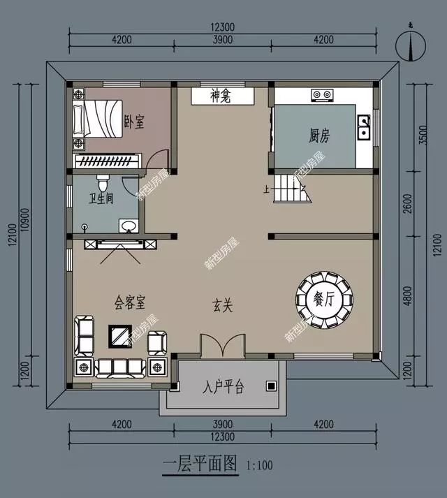 6套别墅图纸告诉你农村自建房堂屋为什么这么重要