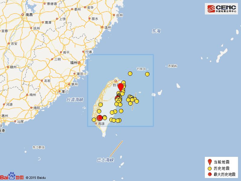 台湾宜兰县发生4 5级地震 手机新浪网