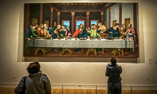 借展到卢浮宫的《最后的晚餐》达·芬奇在恩宠圣母修道院的餐厅为卢