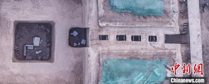 墓葬正射影像图。陕西省考古研究院