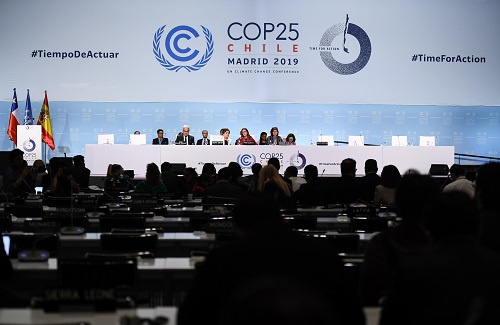 这是12月15日在西班牙马德里拍摄的2019年联合国气候变化大会现场。 新华社发