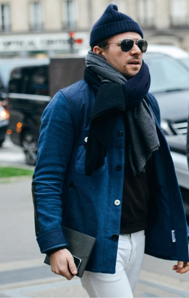 下雪了,男人们这样系围巾才够撩