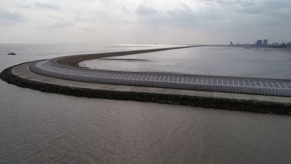 上海金山围填海项目完工验收历时近两年圈围成陆3866亩