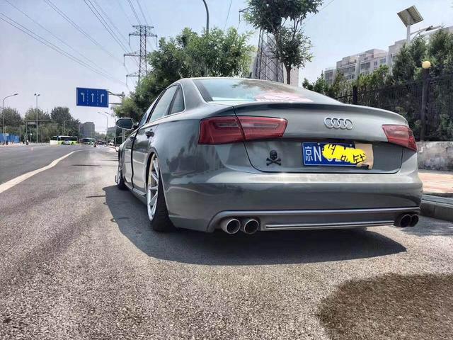 奥迪a6c7改装气动避震之后的低姿态了解一下