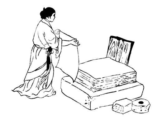 造纸术:公元105年的汉朝时期,蔡伦改进了造纸术,是现代纸的渊源.