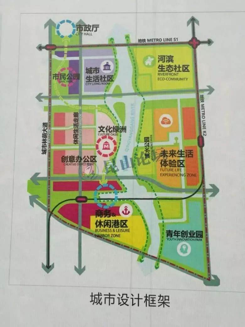 这位网友还透露青阳港城市客厅将和金鹰,大润发共同构成昆山中央商务