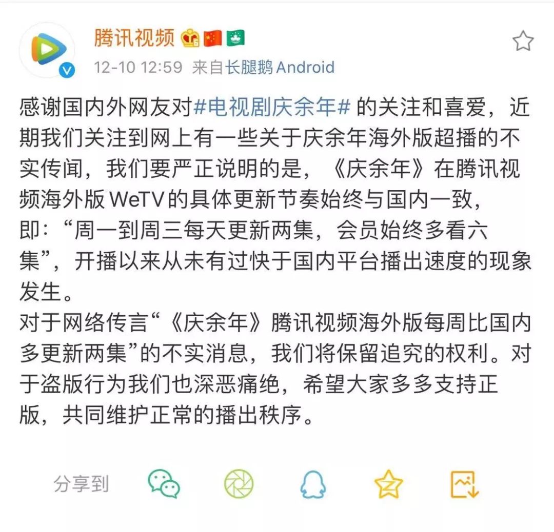 《庆余年》亿级损失盗版背后：是泄愤式传播还是产业链猖 涨姿势 第5张