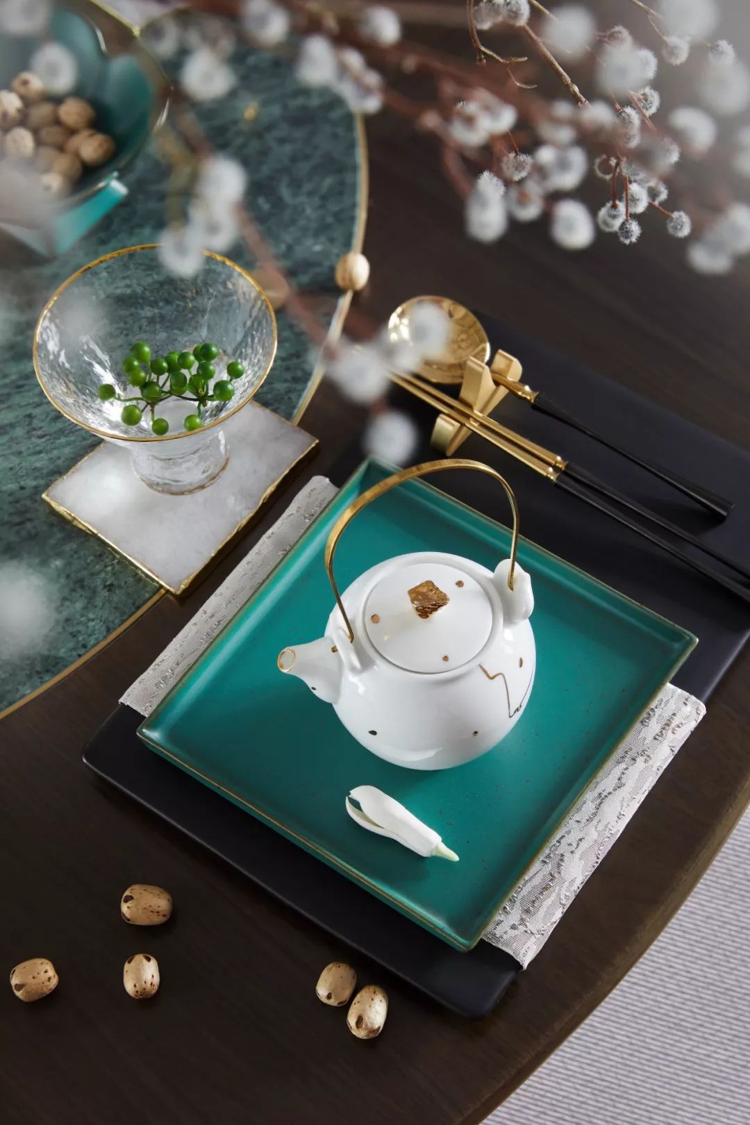 173㎡现代轻奢风下叠洋房，优雅孔雀蓝凸显时尚质感！