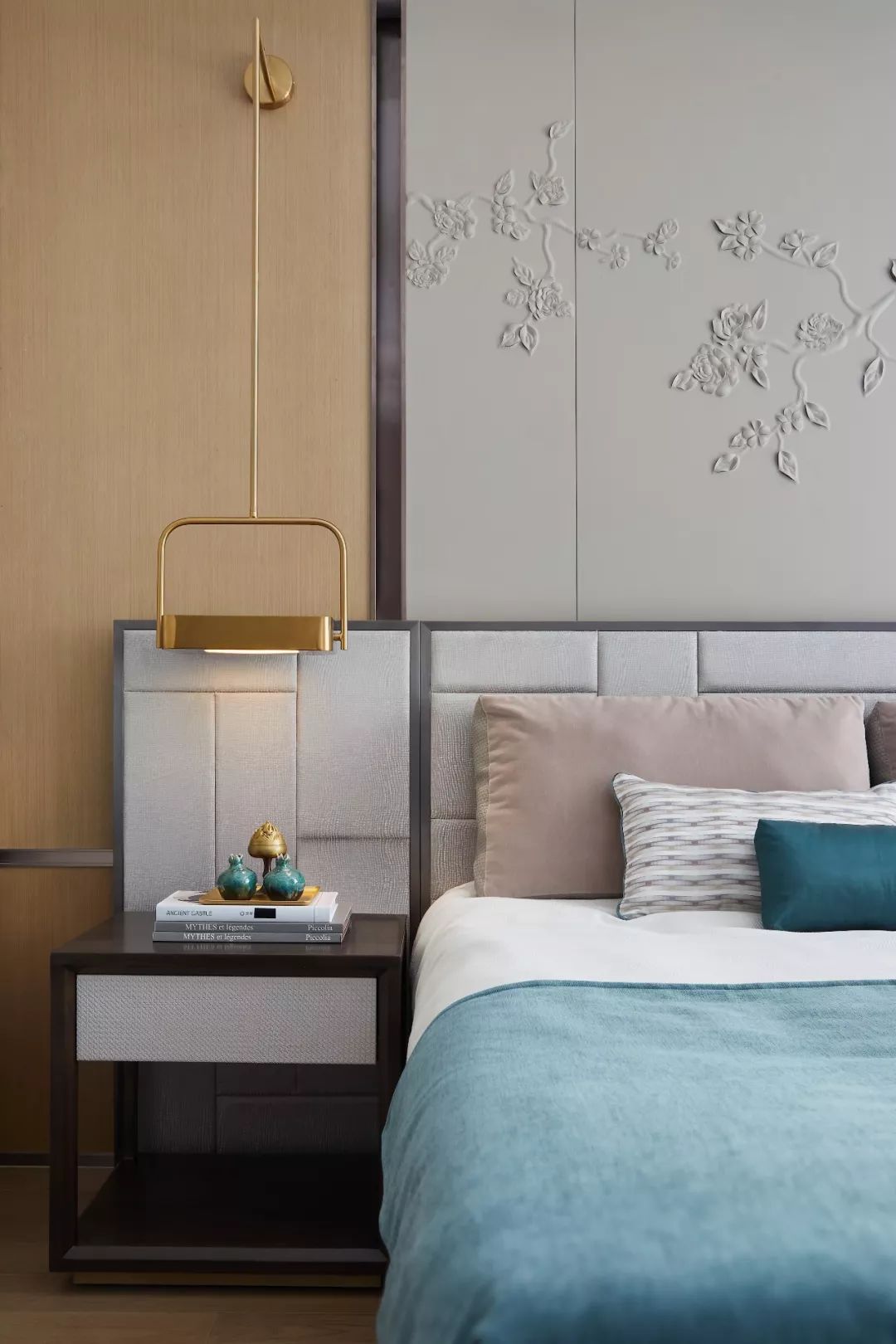 173㎡现代轻奢风下叠洋房，优雅孔雀蓝凸显时尚质感！