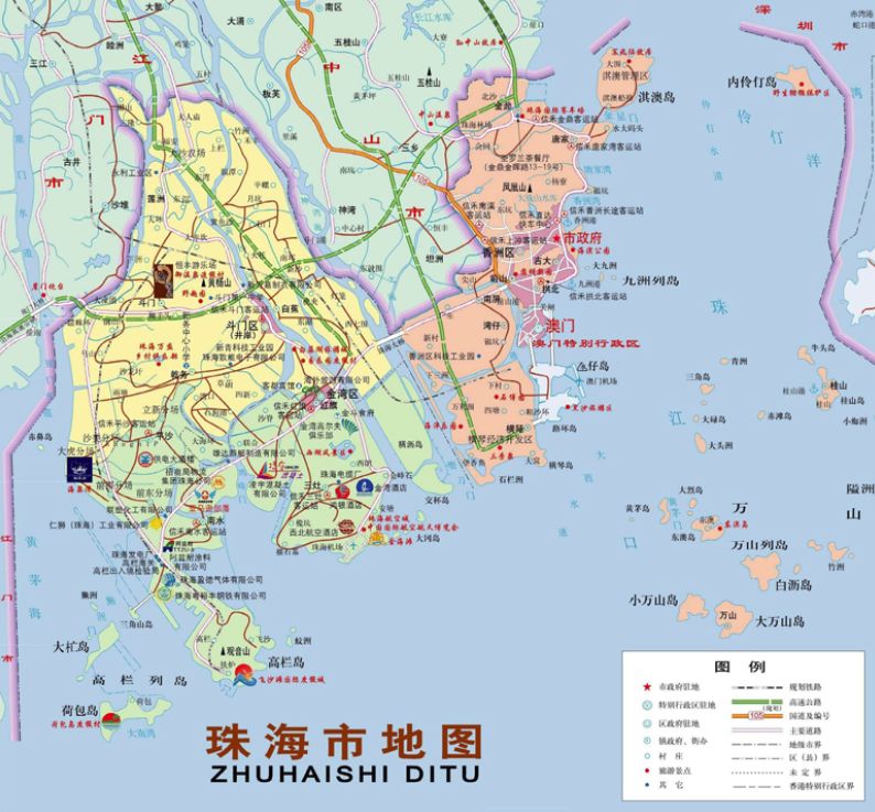 珠海行政区划图2021图片