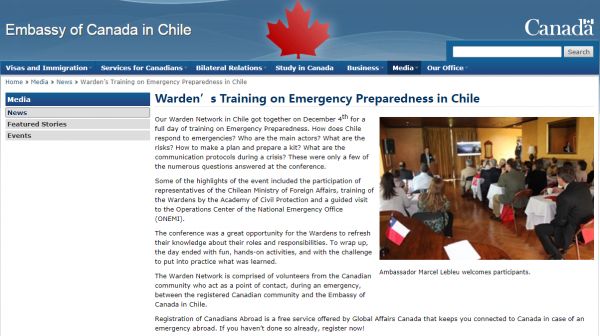 ▲加拿大驻智利大使馆网站截图