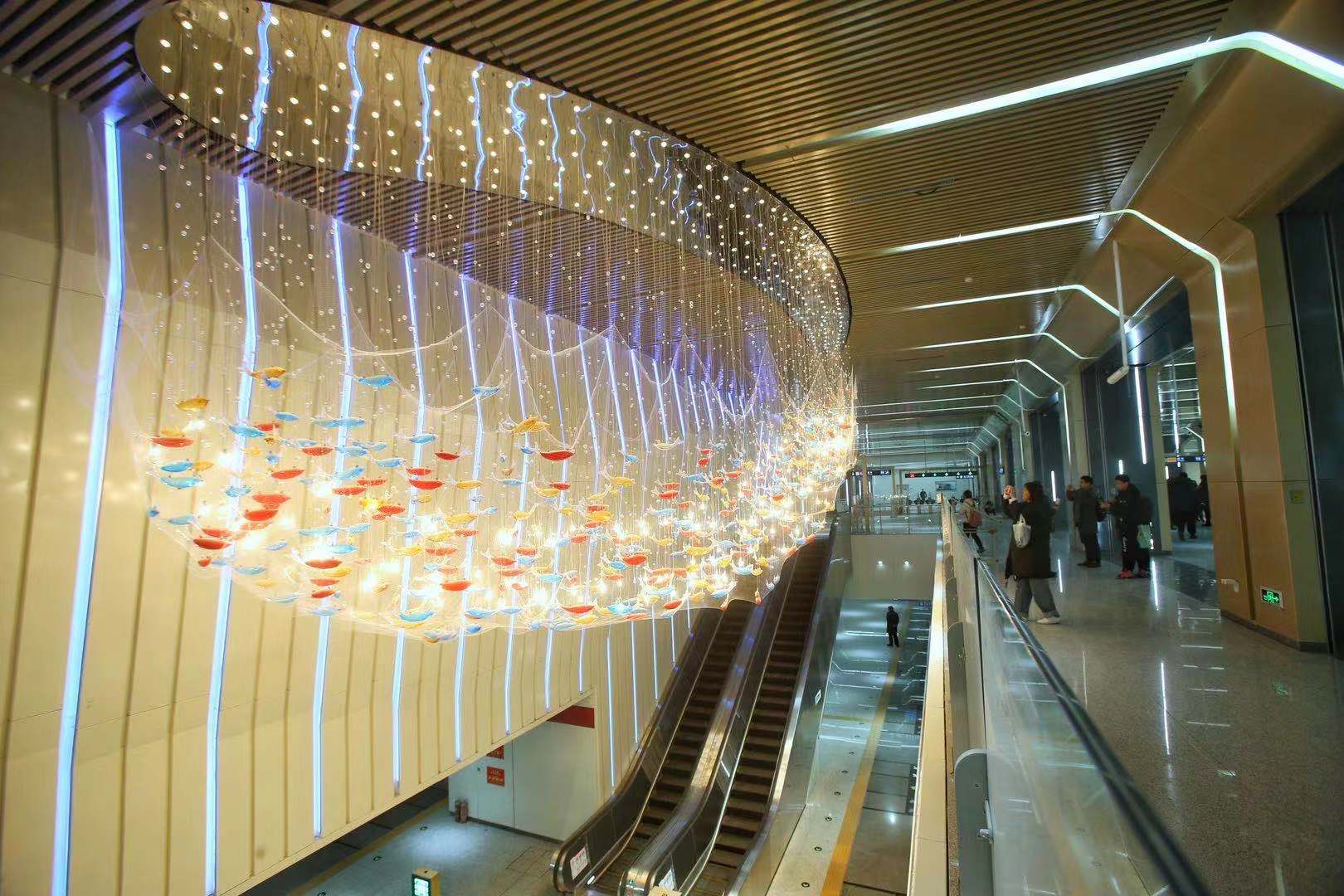 7号线花庄站。新京报记者 王贵彬 摄