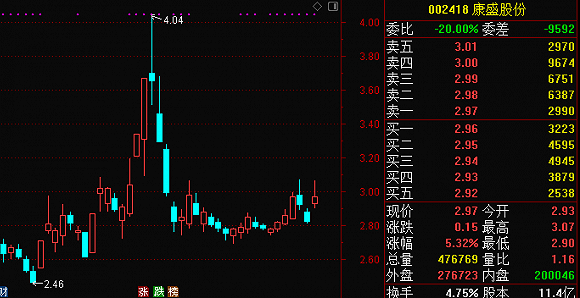 中植系解直锟成康盛股份实控人 公司去年巨亏