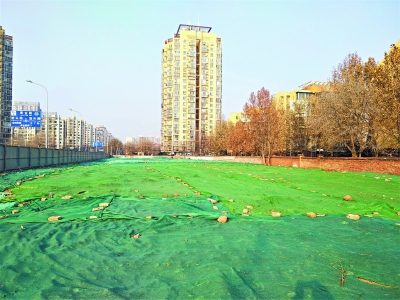 翠成小区西侧空地整洁多了