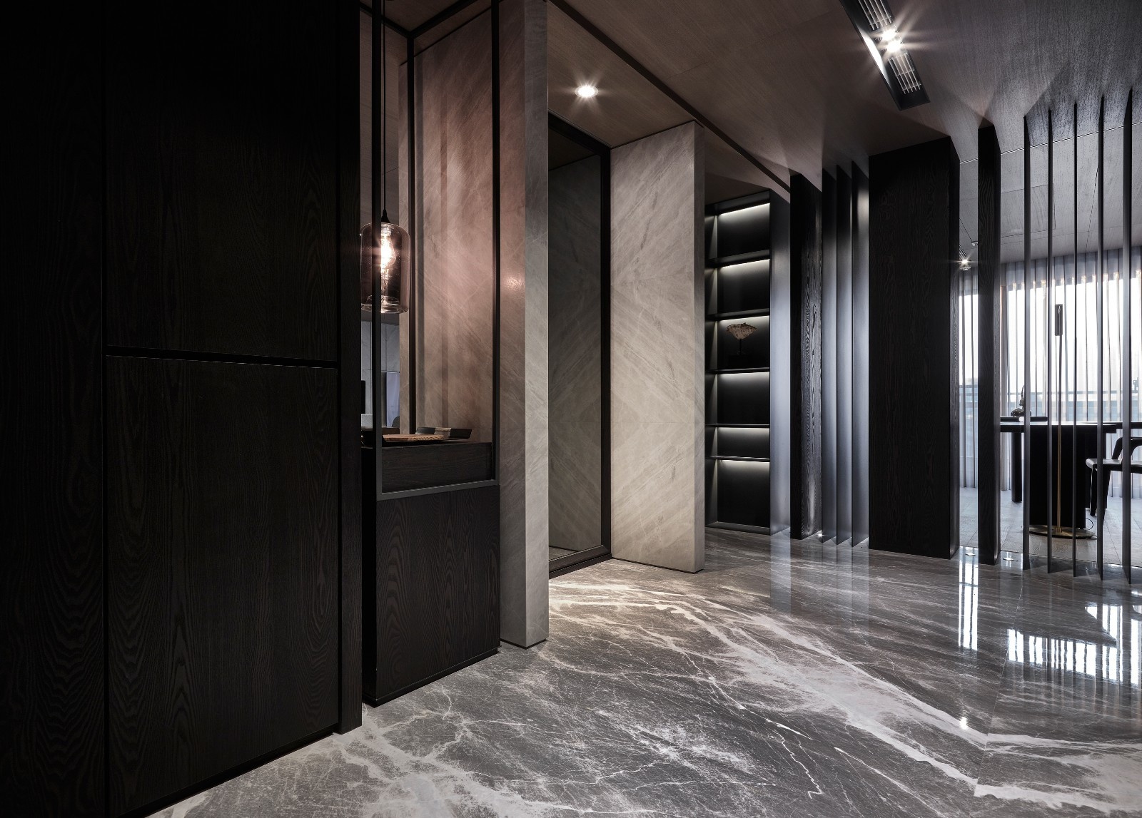 185㎡现代黑桃木简约住宅