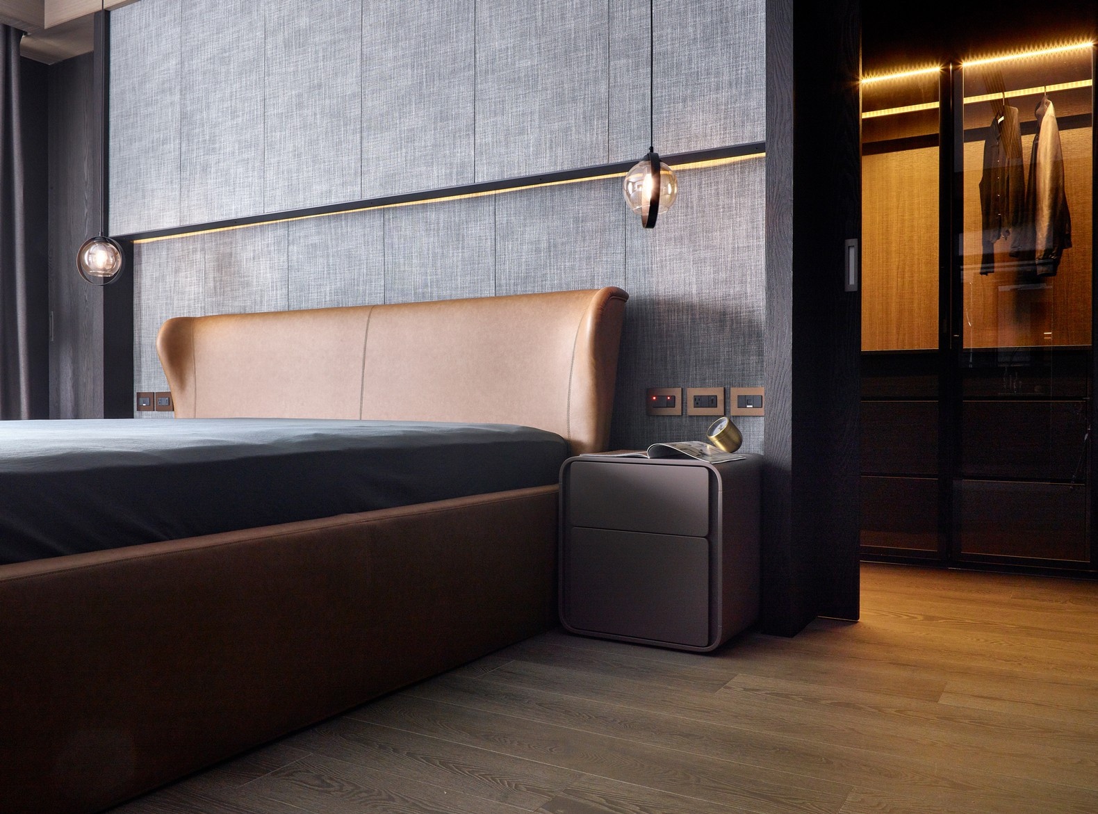 185㎡现代黑桃木简约住宅