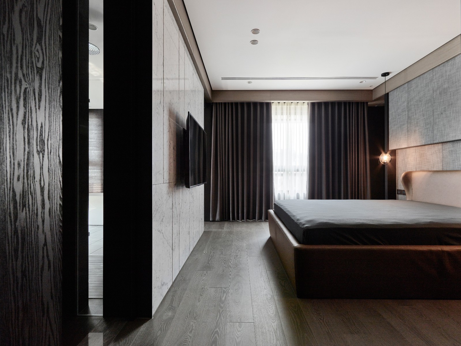 185㎡现代黑桃木简约住宅