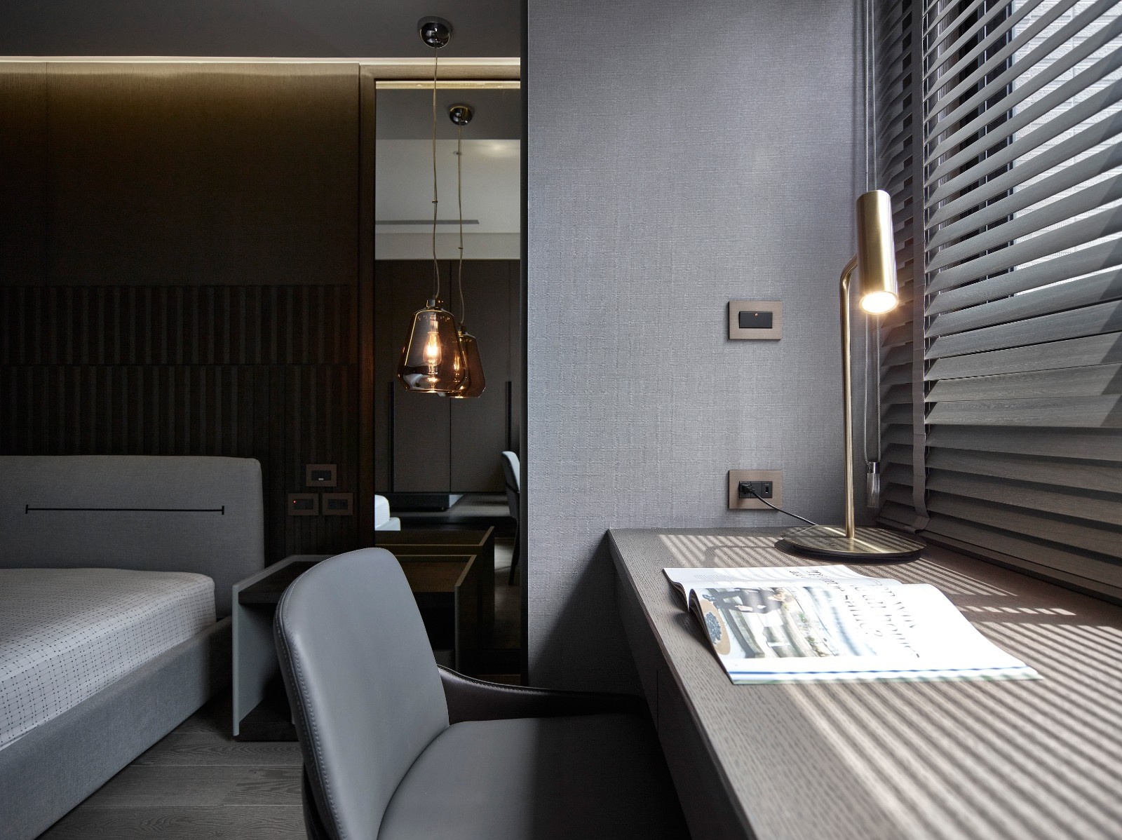 185㎡现代黑桃木简约住宅