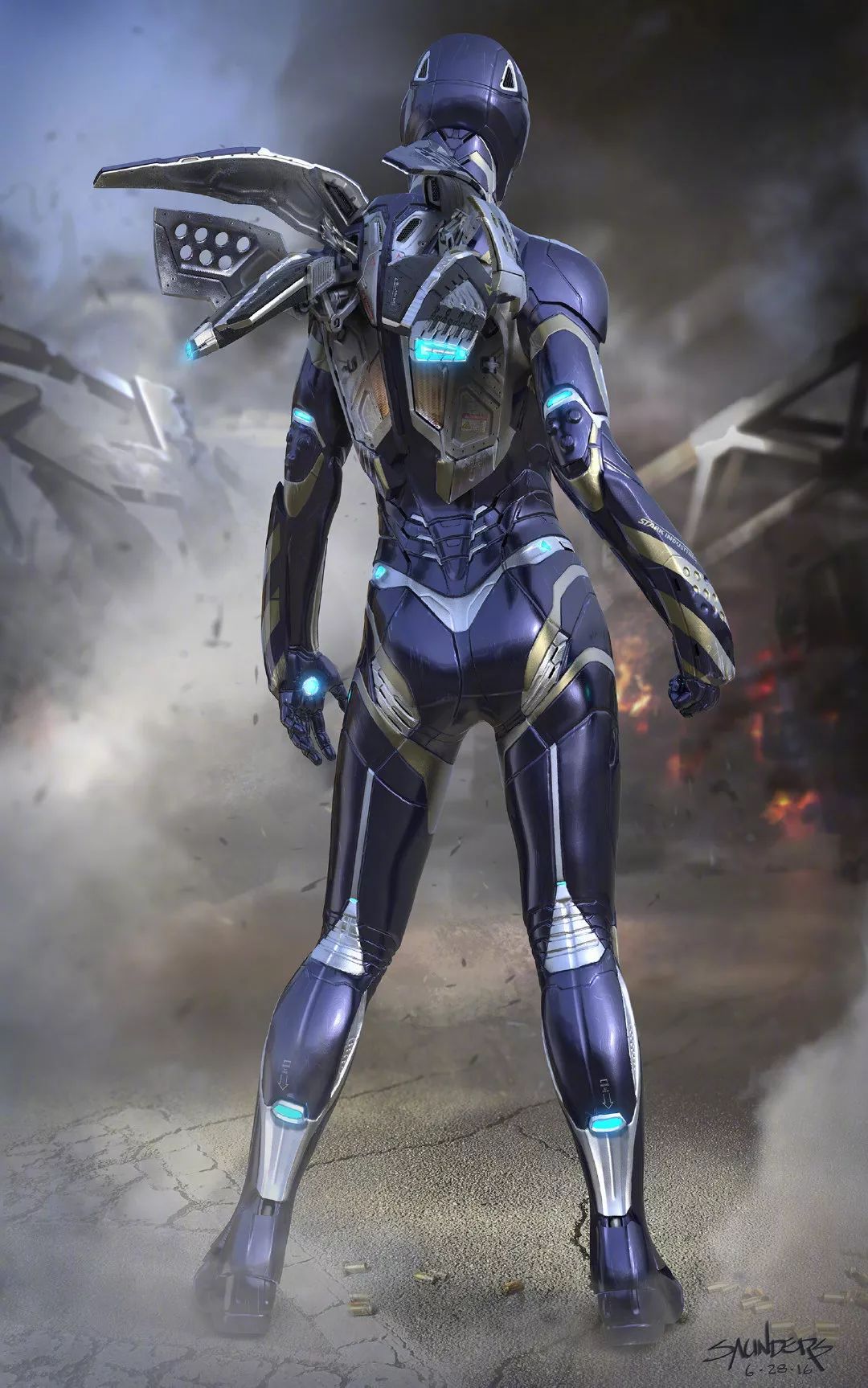 复联4曝光4张救援战甲设计图