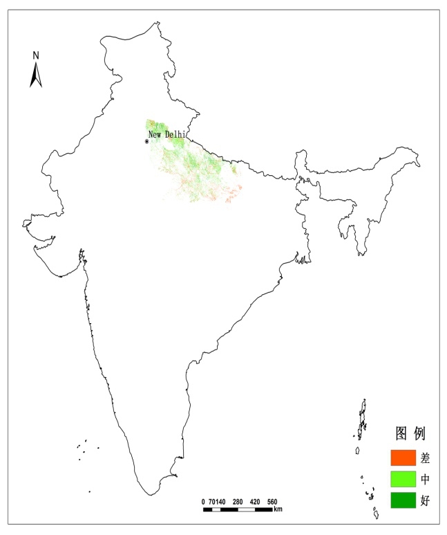 2019年10月下旬泰国甘蔗长势遥感监测图(fy-3b)