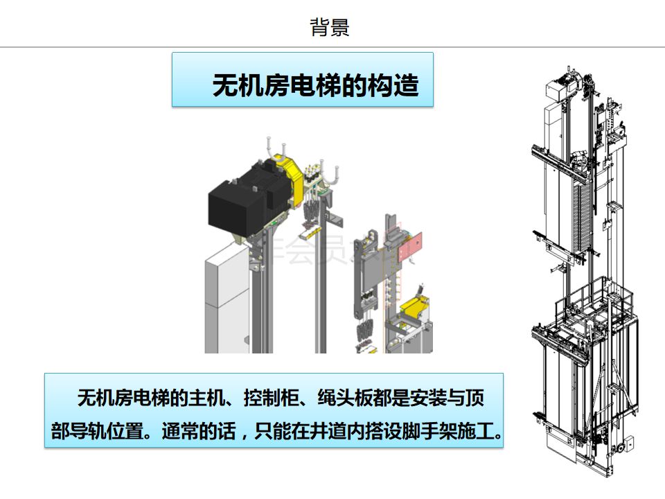 干货无机房电梯移动平台安装工法