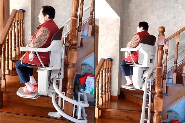 老人上楼机太高科技网友我缺的是上楼机吗我缺的是楼