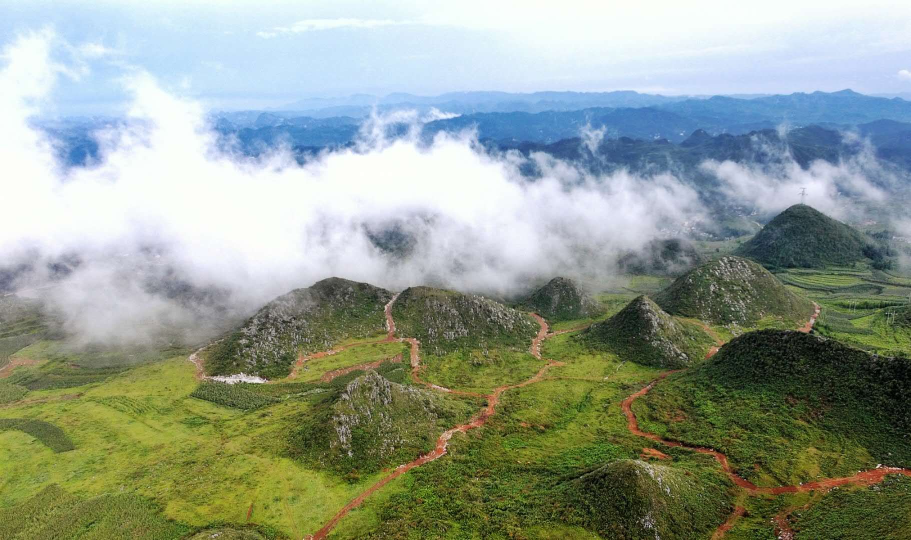 贵州盘州市将军谷山地公园中国最美山地越野场地