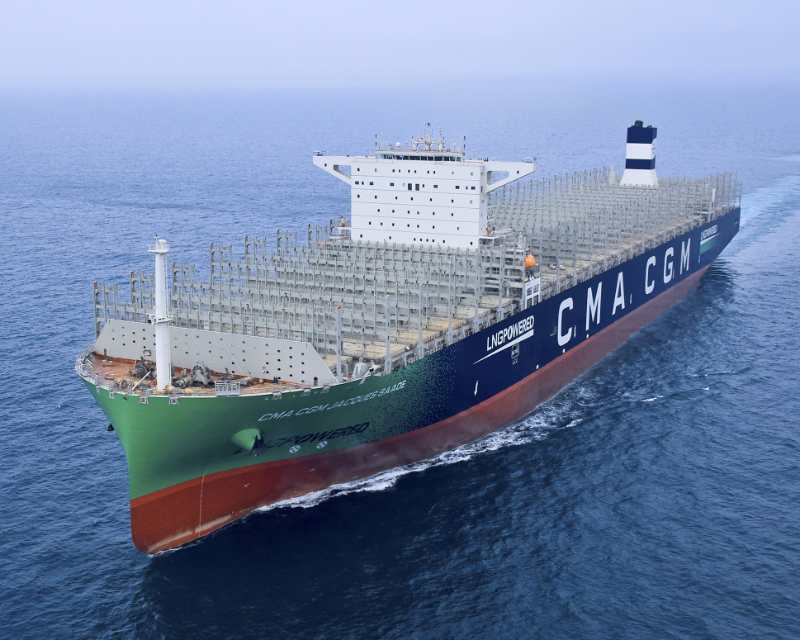 中国船舶造全球首艘23000teu双燃料动力集装箱船交付