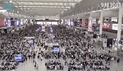 9月30日,上海虹桥火车站