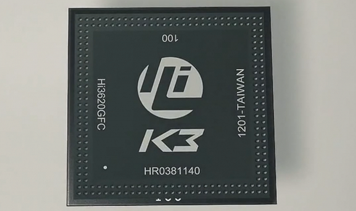 ▲华为海思自研芯片K3V2