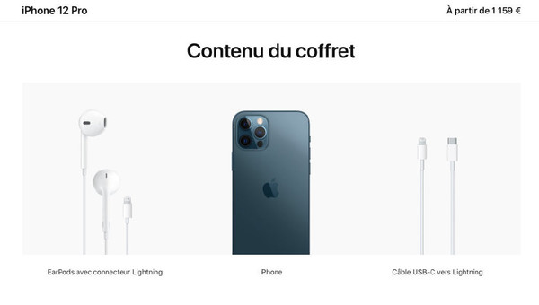 全球独一份 iPhone12系列法国版标配有线耳机