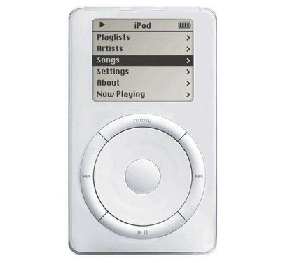 初代iPod几乎成为当时“音乐”的代名词